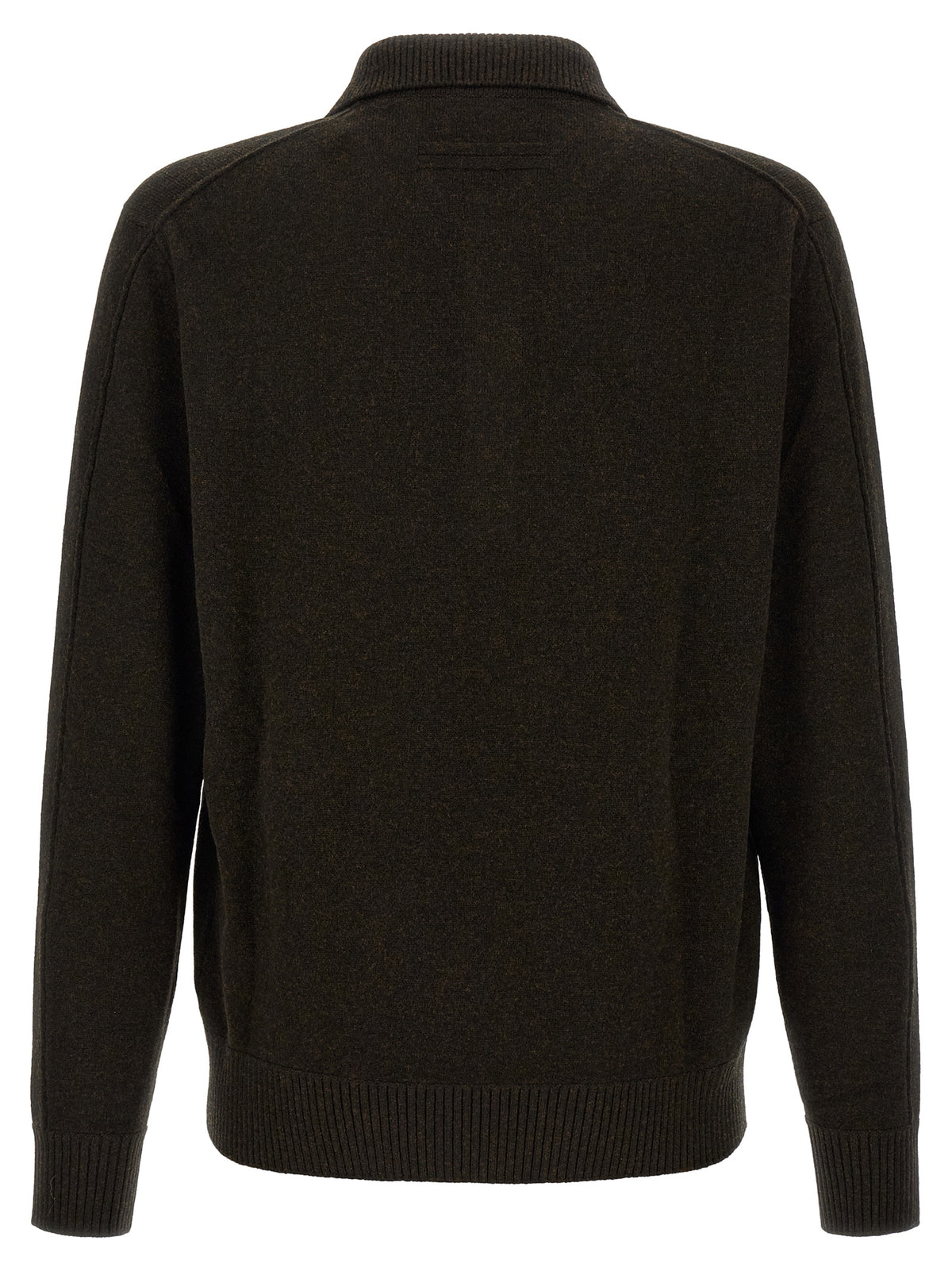 ZEGNA Brown Wool Polo Men's Shirt