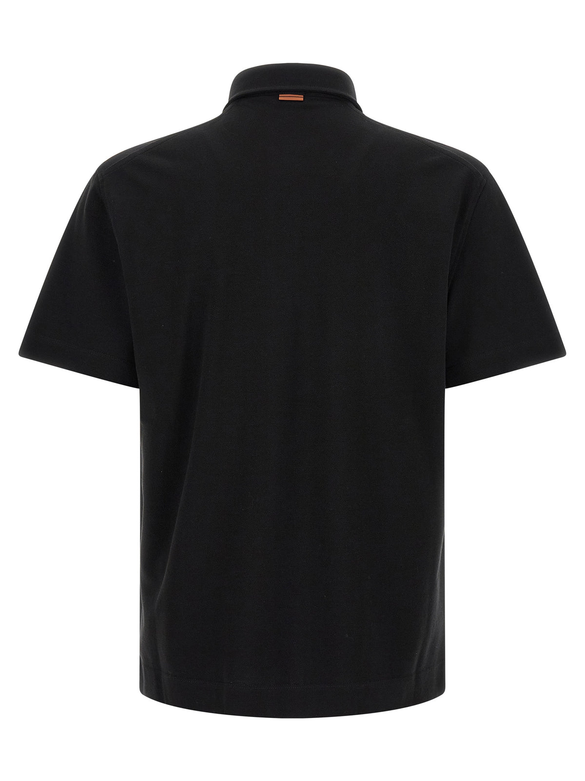 ZEGNA Black Cotton Polo Men's Shirt
