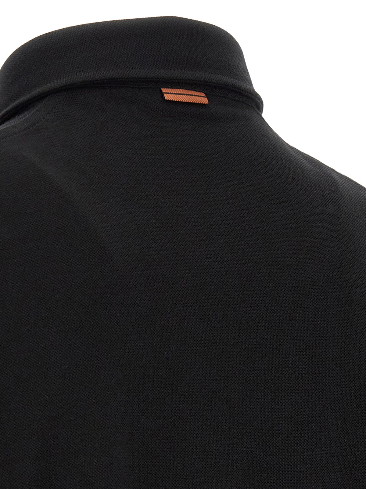 ZEGNA Black Cotton Polo Men's Shirt