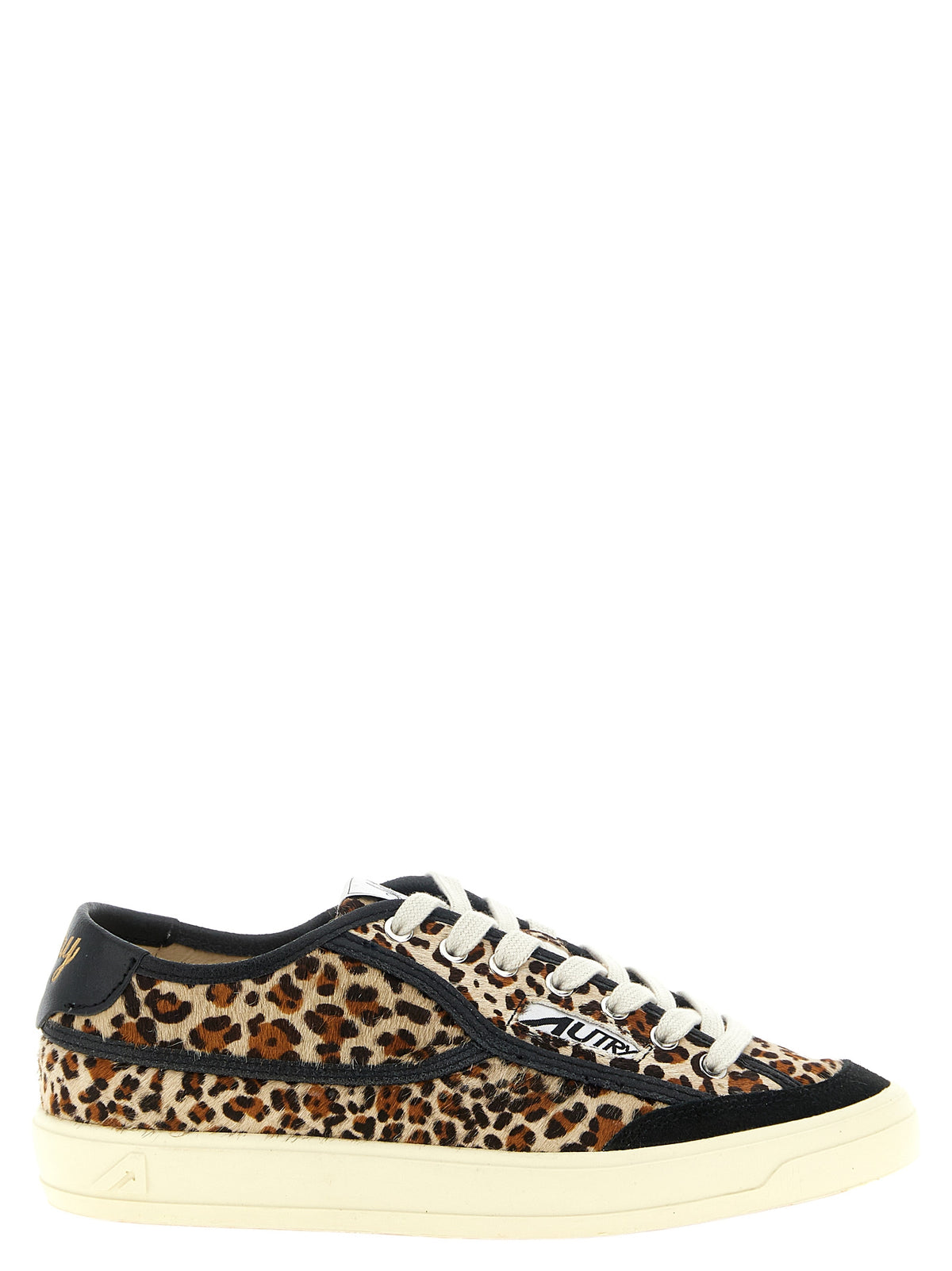 Autry Brown Cowhide Low Top Women's Sneakers