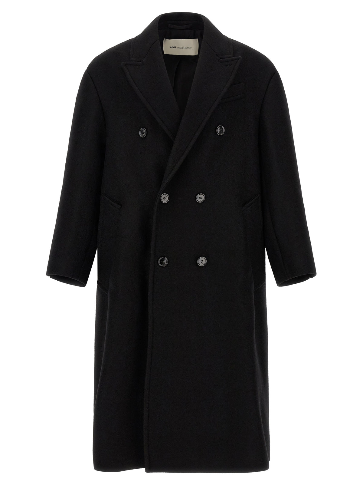 Ami Paris Black Wool Men's Coat