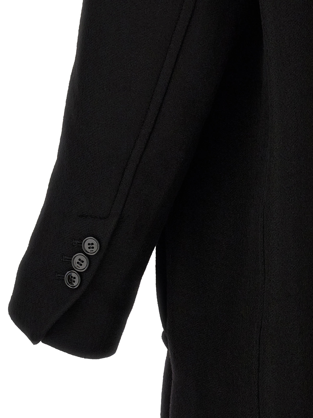 Ami Paris Black Wool Men's Coat