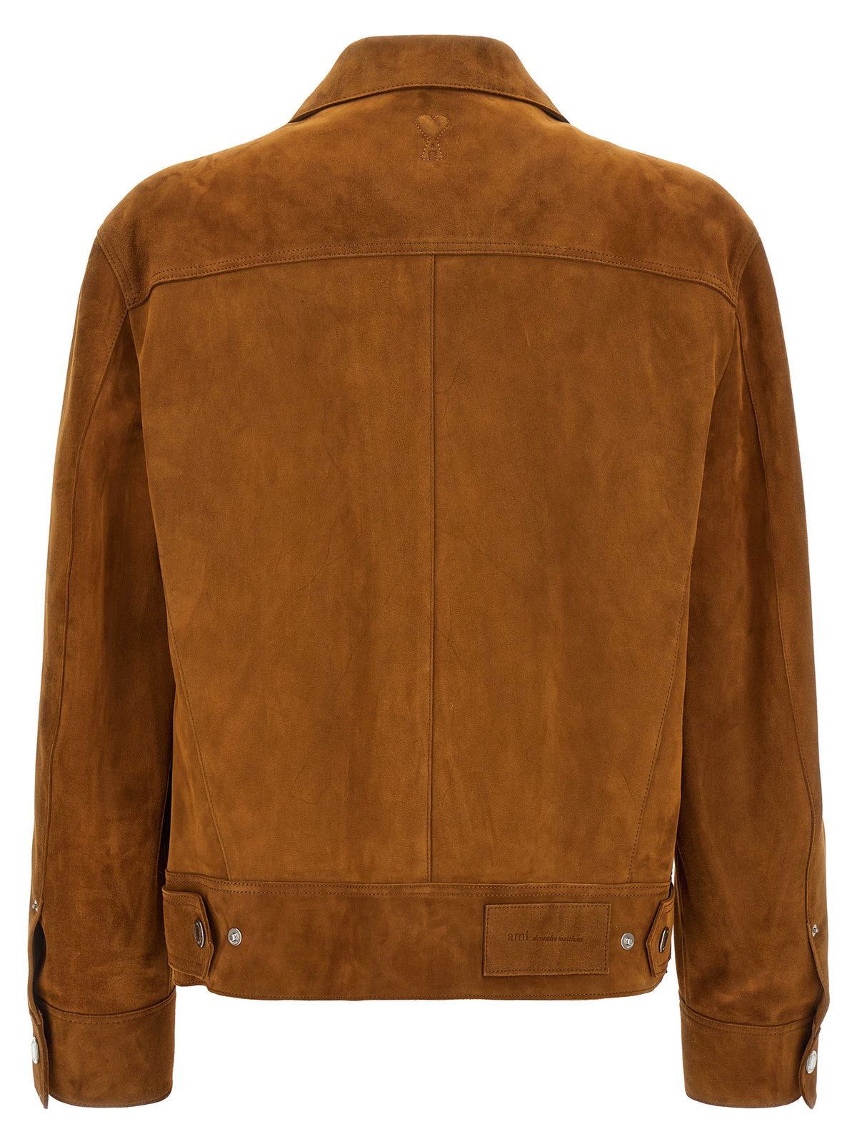 Ami Paris Brown Goatskin Leather Men's Jacket