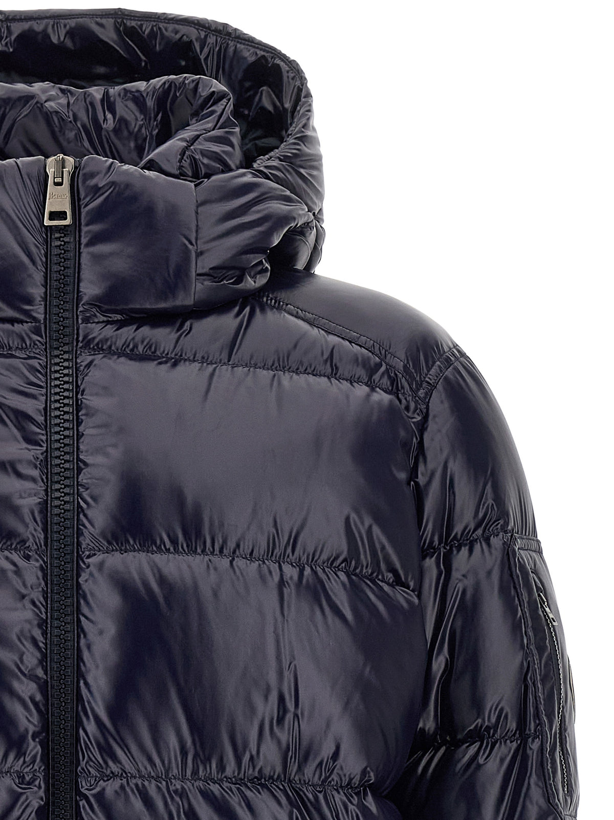 Herno Blue Polyamide Full-Length Men's Jacket