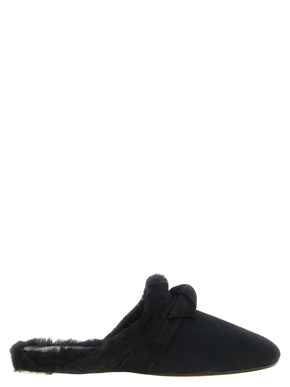 Alexandre Birman Black Calfskin Women's Mules