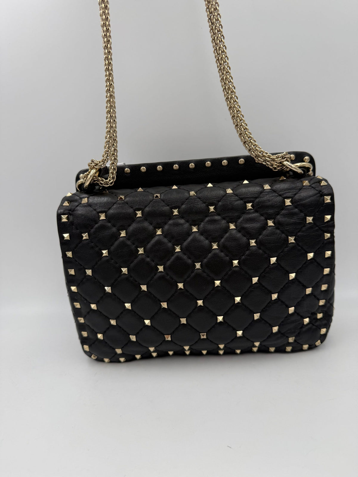 Valentino Garavani VALENTINO GARAVANI Rockstud Spike Black Women's Handbag (Pre-Owned)