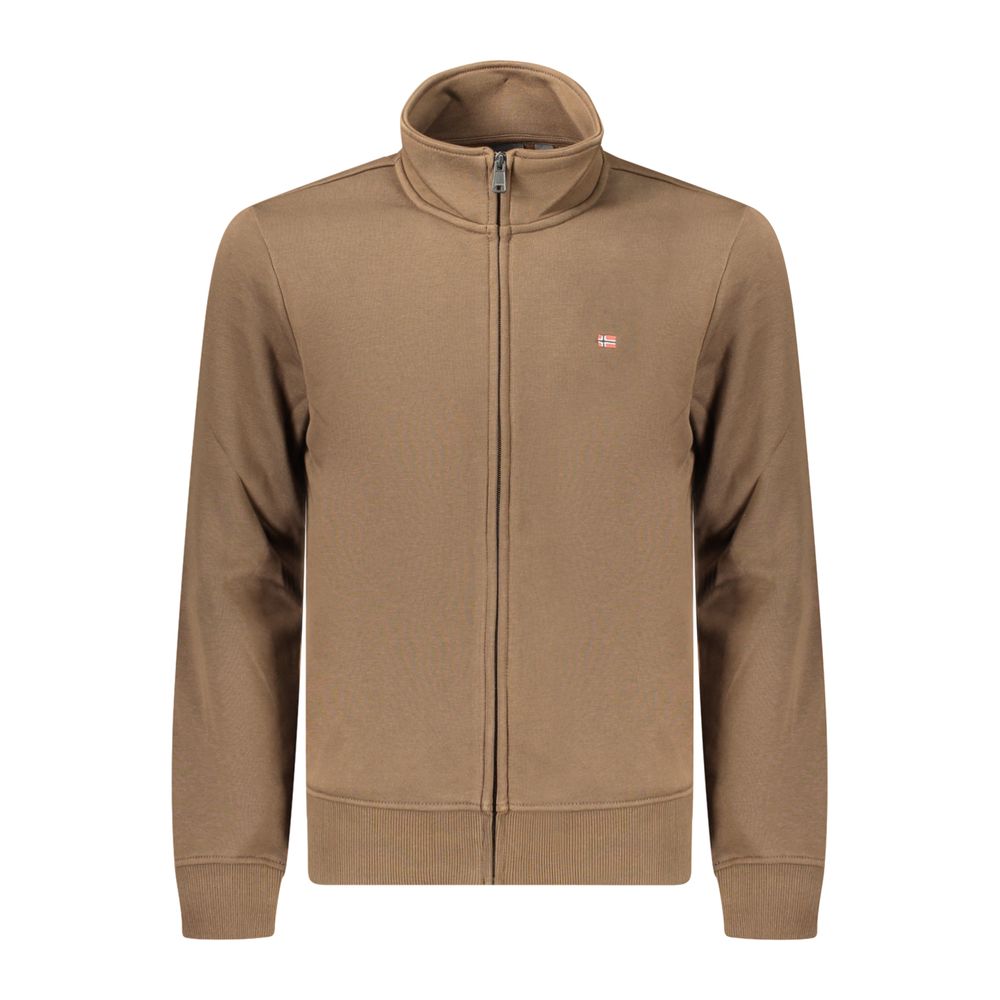 Napapijri Brown Cotton Men's Men's Sweatshirt