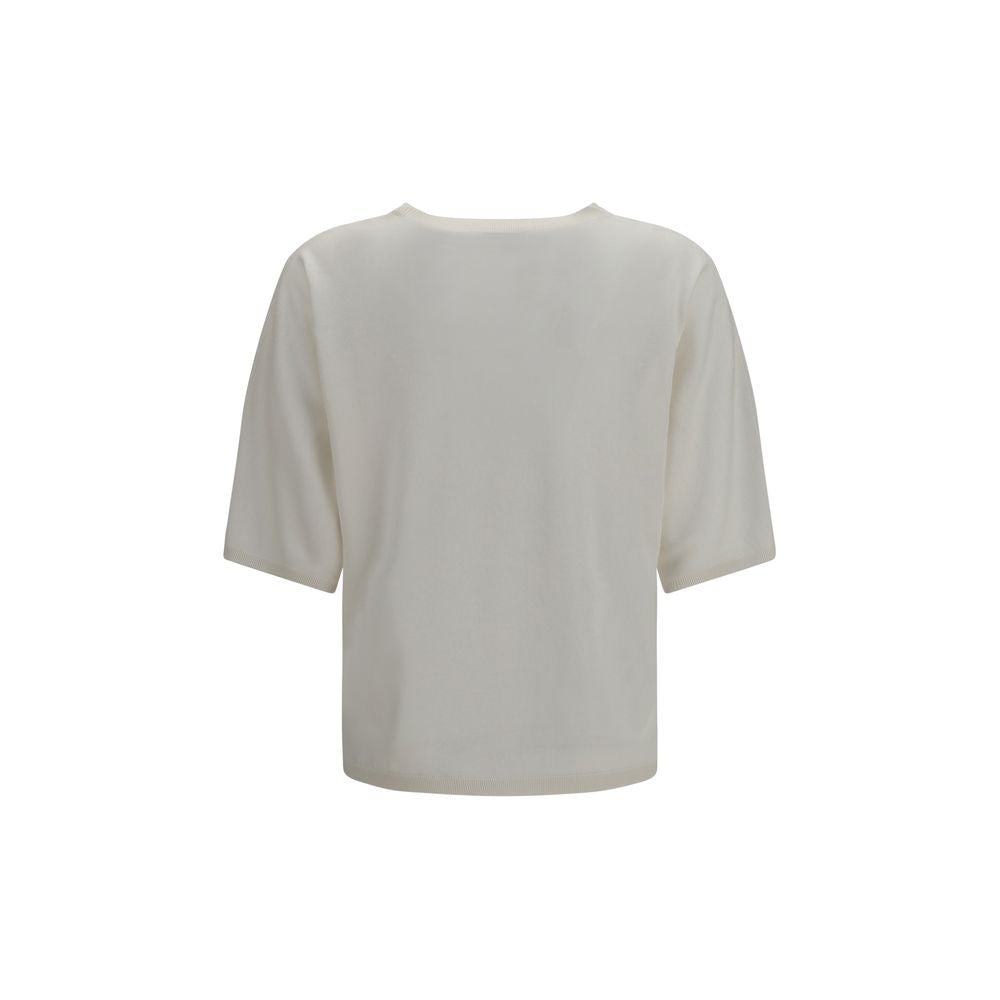Brunello Cucinelli White Cashmere Women's Sweatshirt