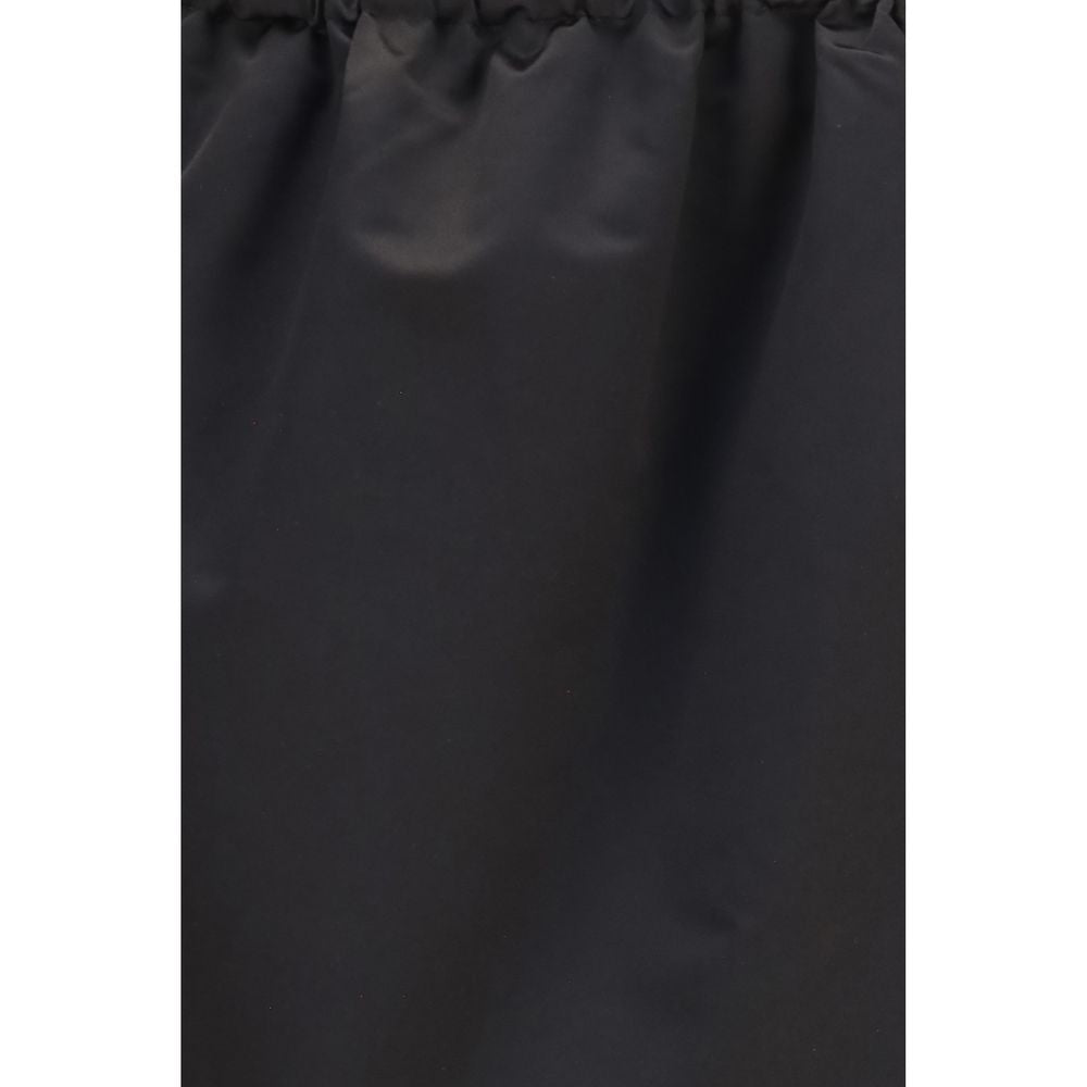 Prada Black Silk Midi Women's Skirt