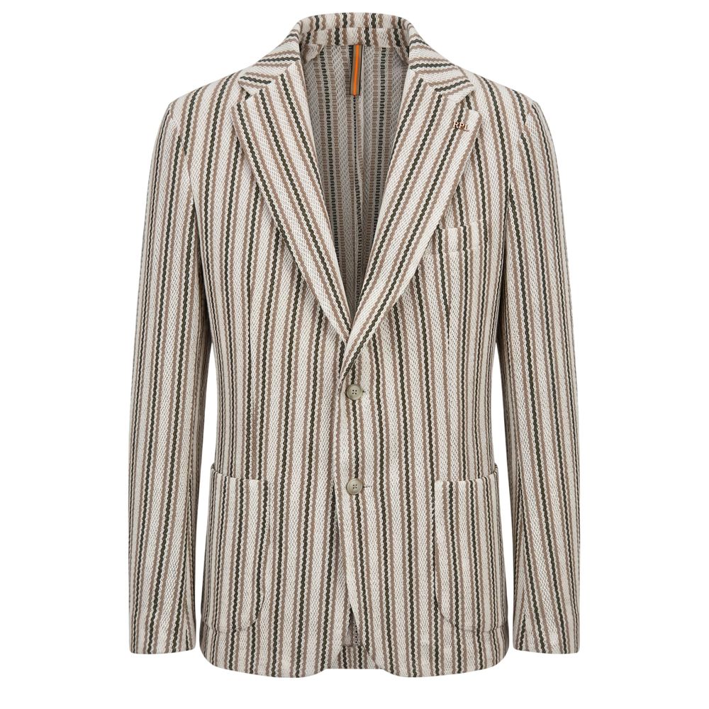 Roberto Pepe Luxury Beige Cotton Men Men's Jacket