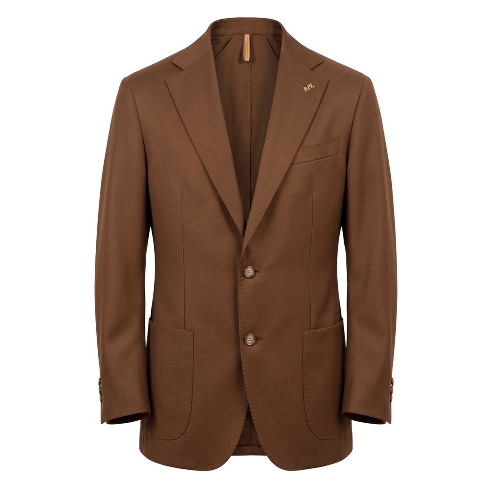 Roberto Pepe Luxury Brown Viscose Men's Men's Jacket