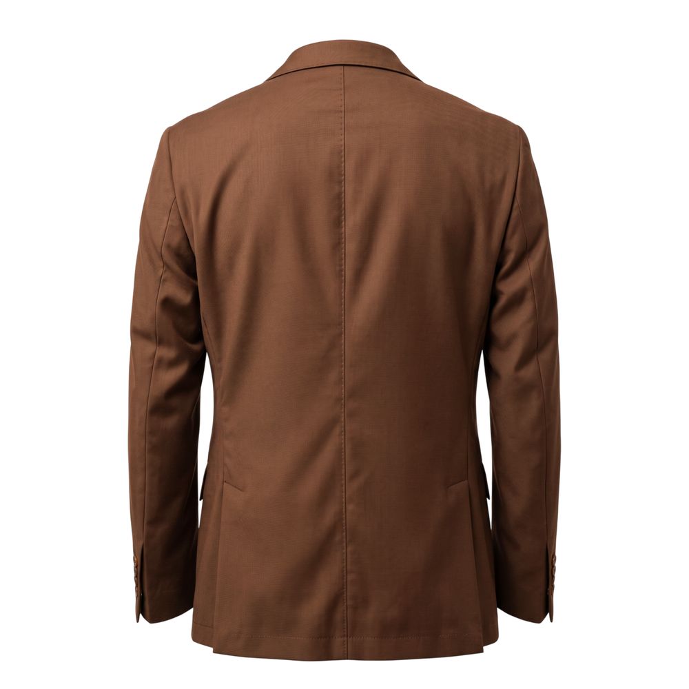 Roberto Pepe Luxury Brown Viscose Men's Men's Jacket