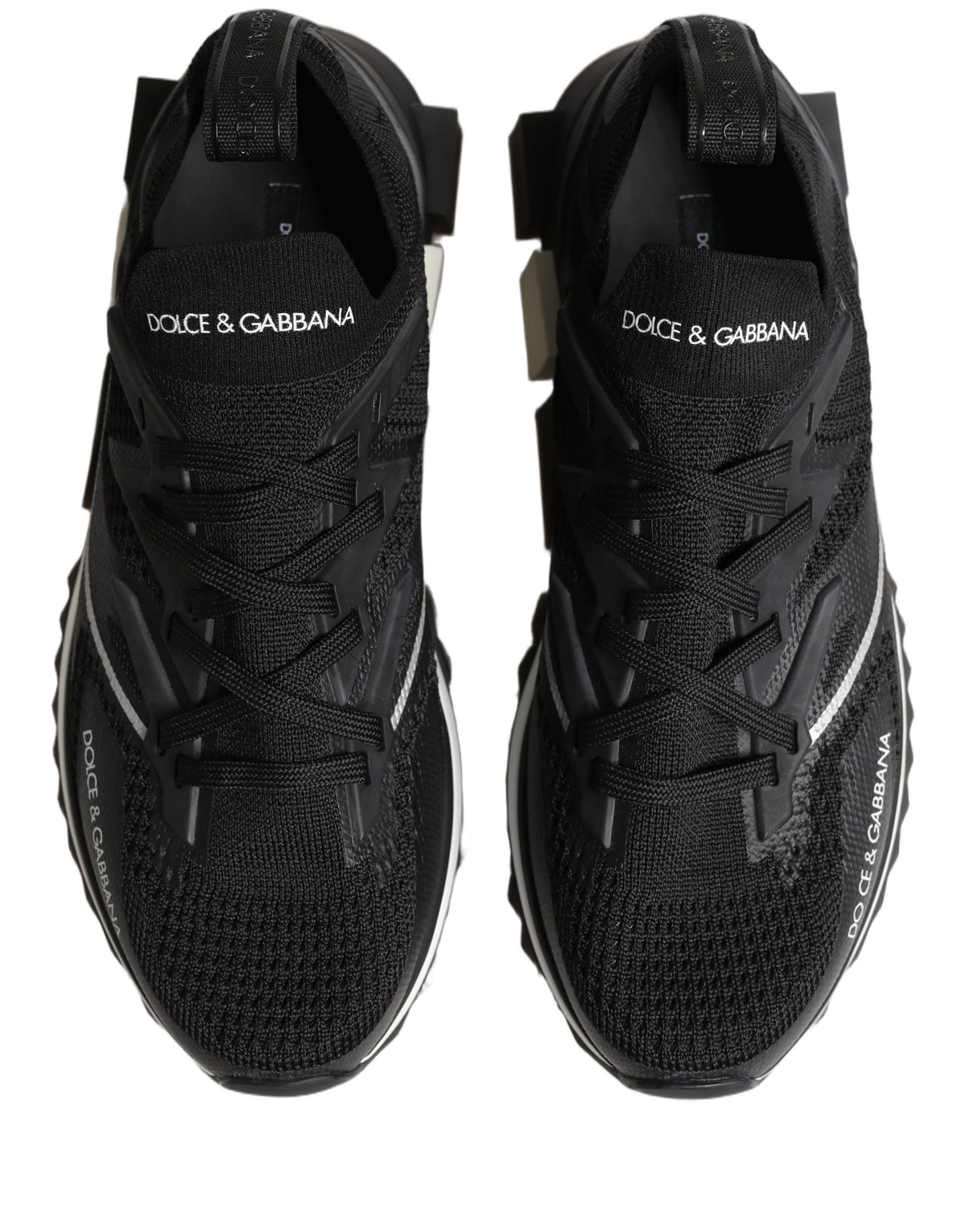 Dolce & Gabbana Black White Sorrento Low Top Sneakers Men's Shoes (Pre-Owned)