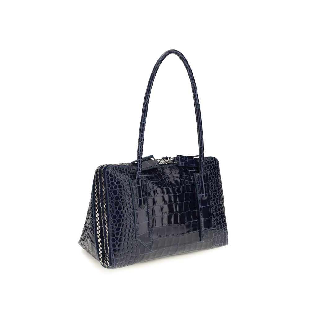 The Attico Blue Calf Leather Bos Taurus Shoulder Women's Bag