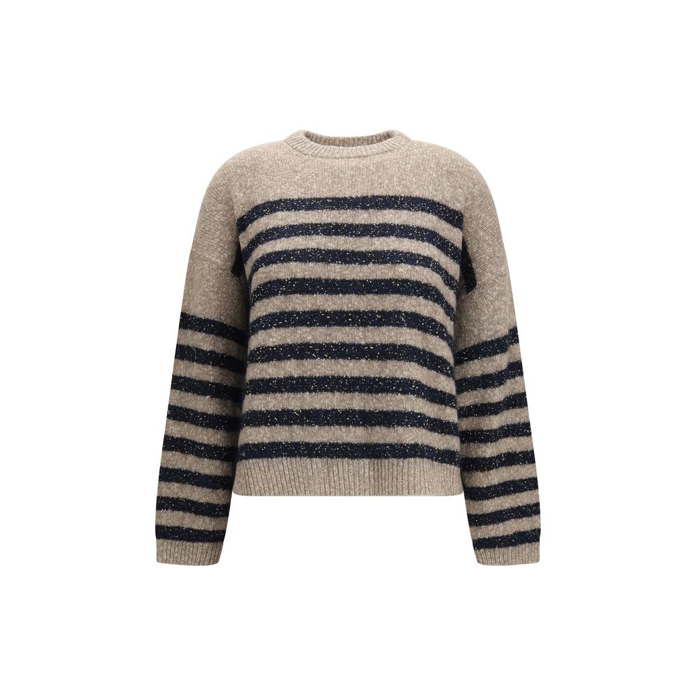 Brunello Cucinelli Beige Wool Oves Aries Women's Sweatshirt