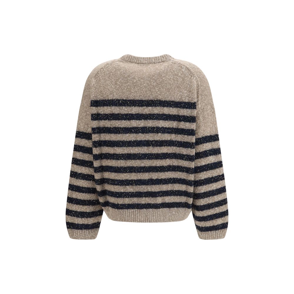 Brunello Cucinelli Beige Wool Oves Aries Women's Sweatshirt