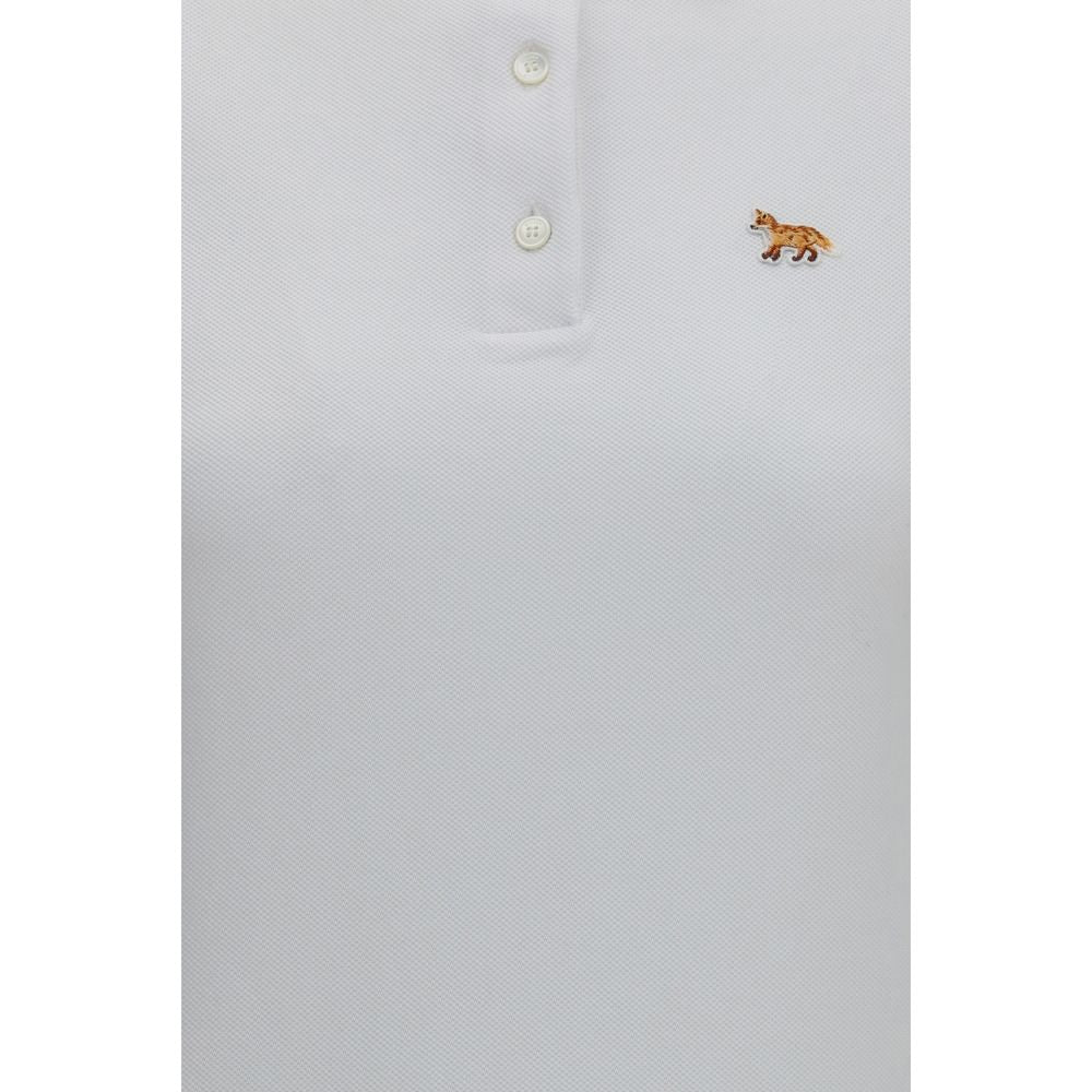 Maison Kitsuné White Cotton Polo Women's Shirt