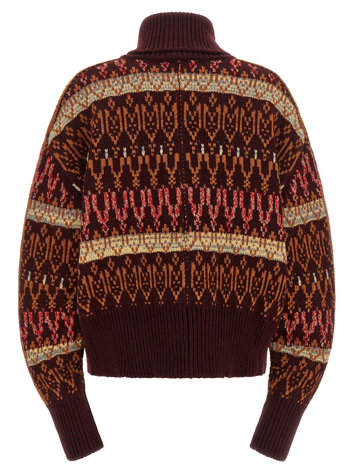 Dries Van Noten Bordeaux Wool Women's Cardigan