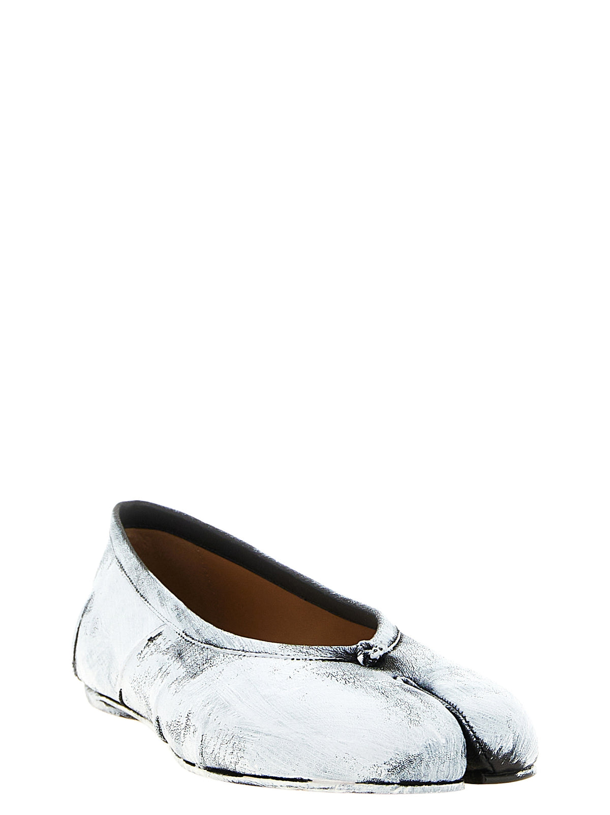 Maison Margiela White Lambskin Ballet Women's Flats