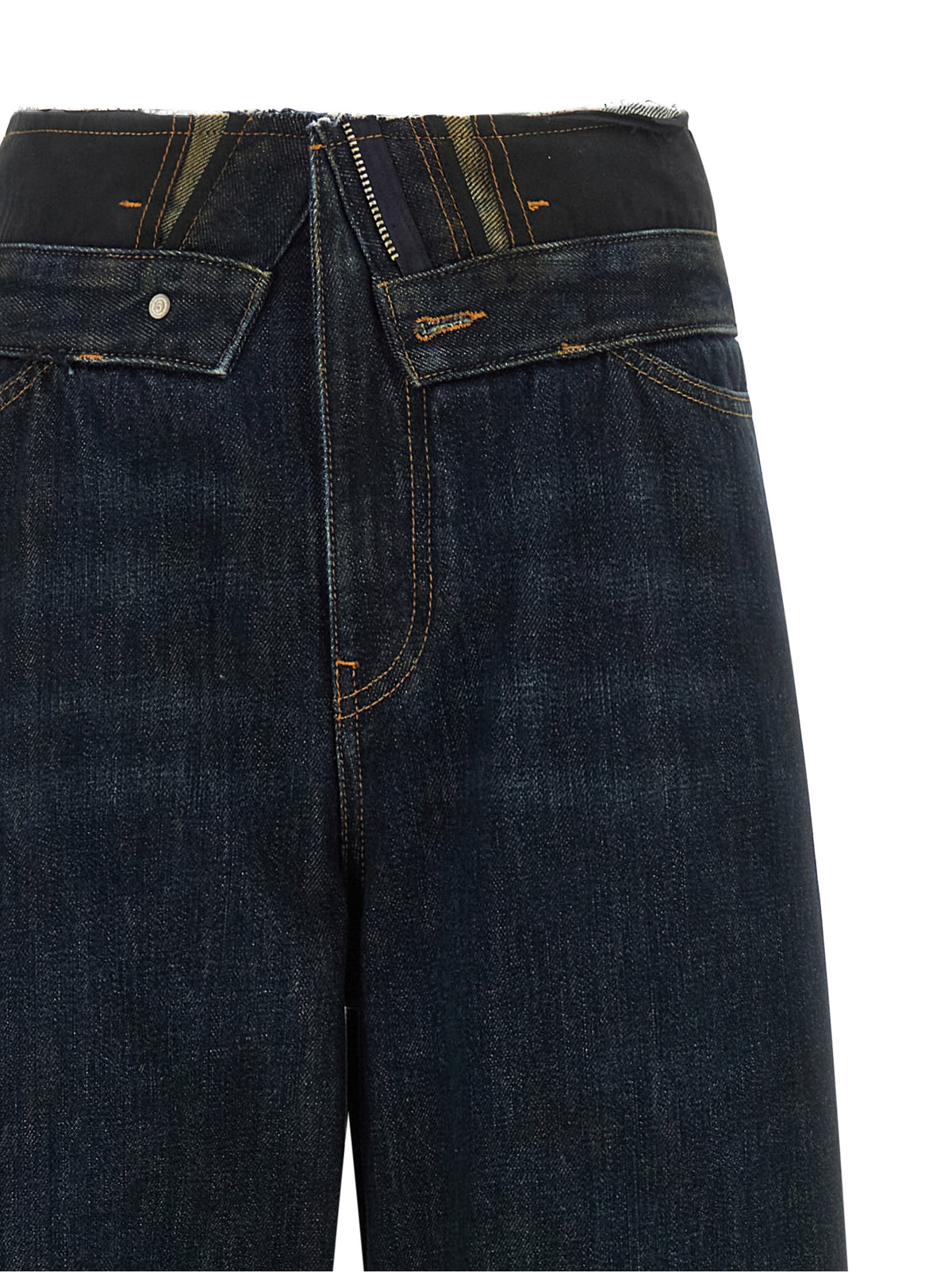 MM6 Maison Margiela Blue Cotton High-Waisted Women's Jean