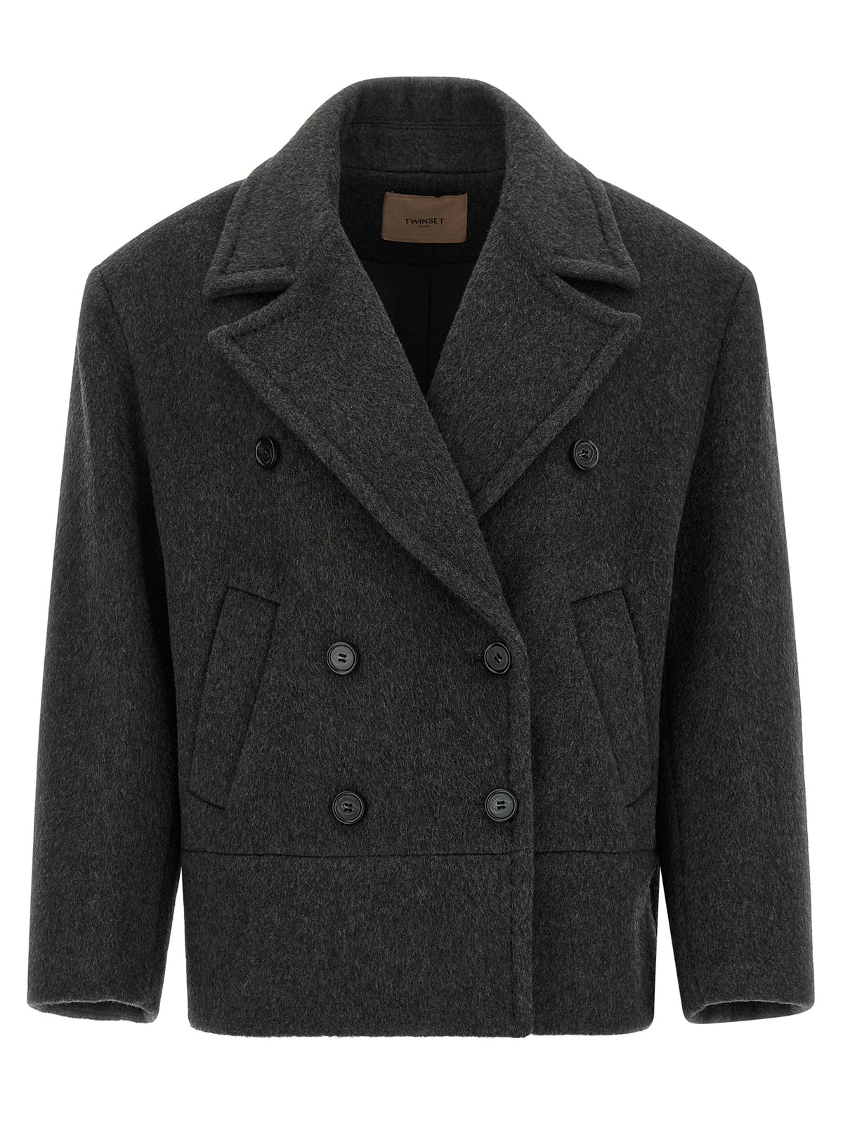 Twinset Gray Wool Women's Coat