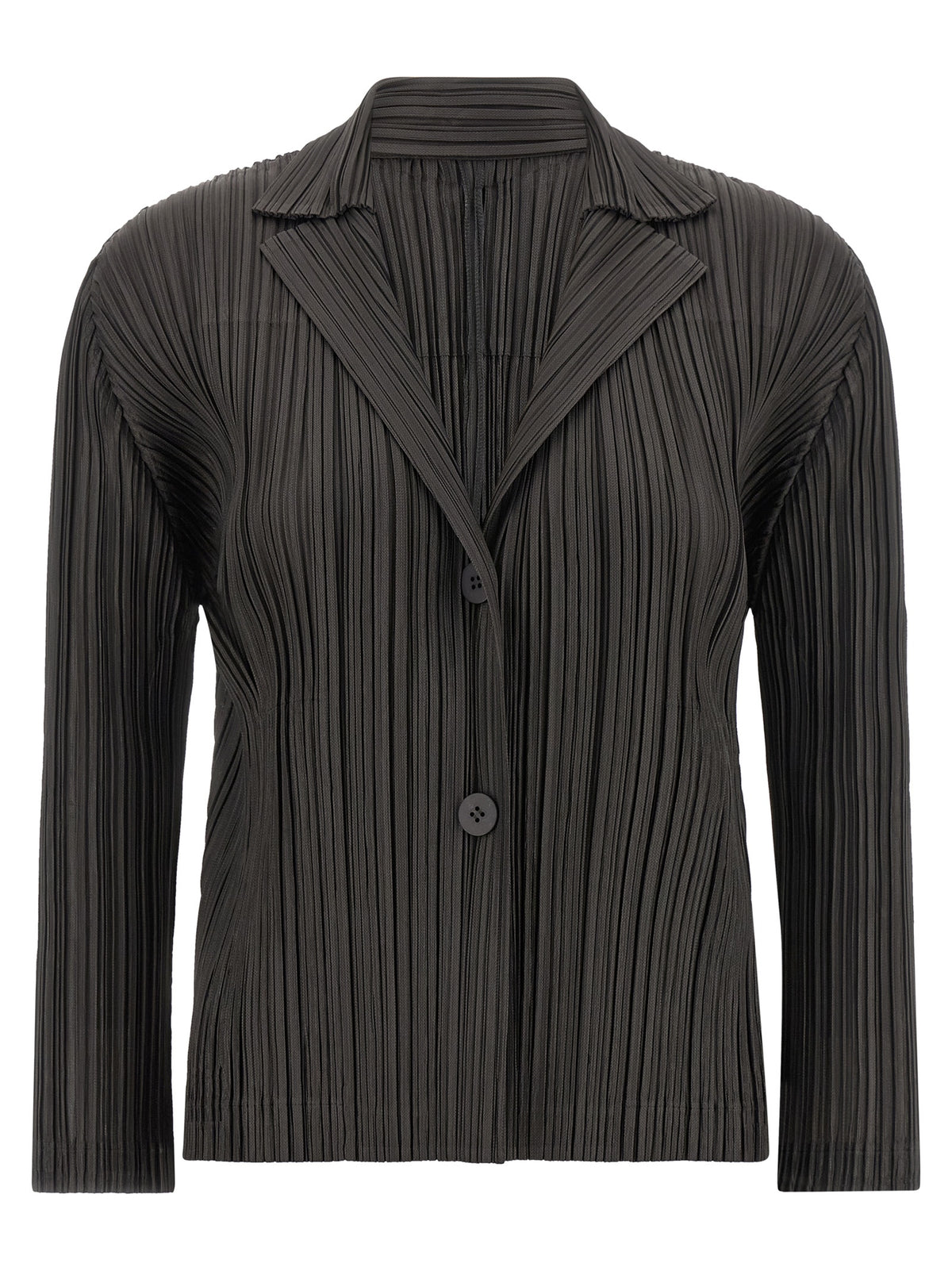 PLEATS PLEASE ISSEY MIYAKE Gray Polyester Women's Blazer