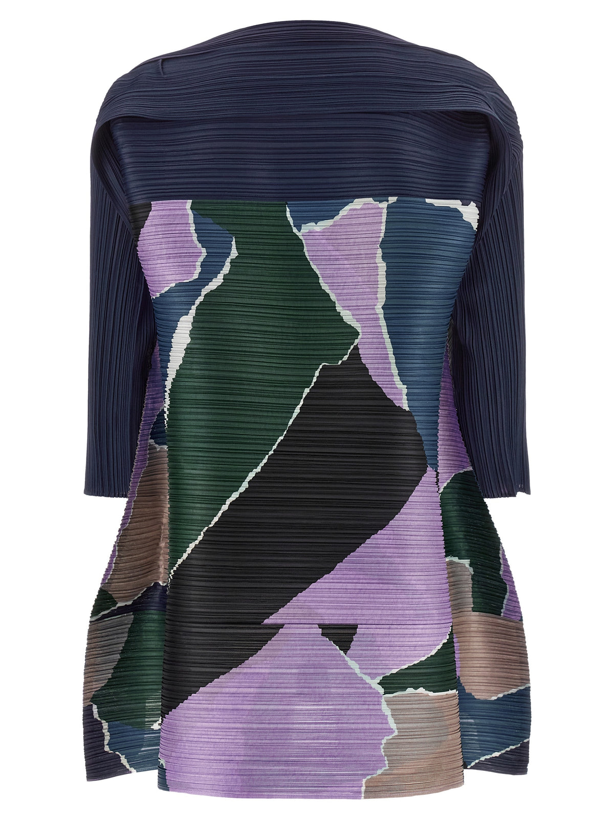 PLEATS PLEASE ISSEY MIYAKE Multicolor Polyester Midi Women's Dress