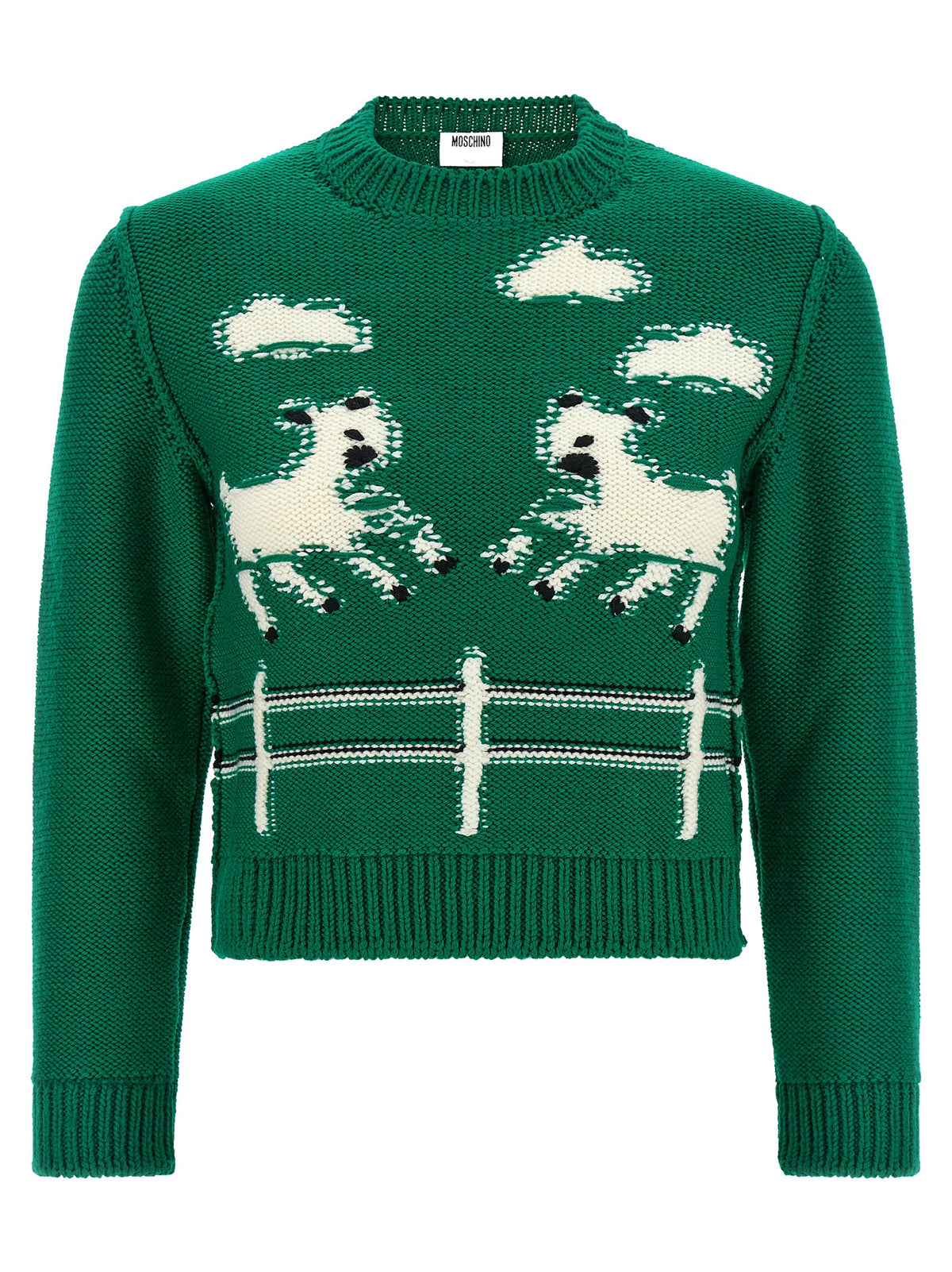 Moschino Bicolor Virgin Wool Women's Cardigan
