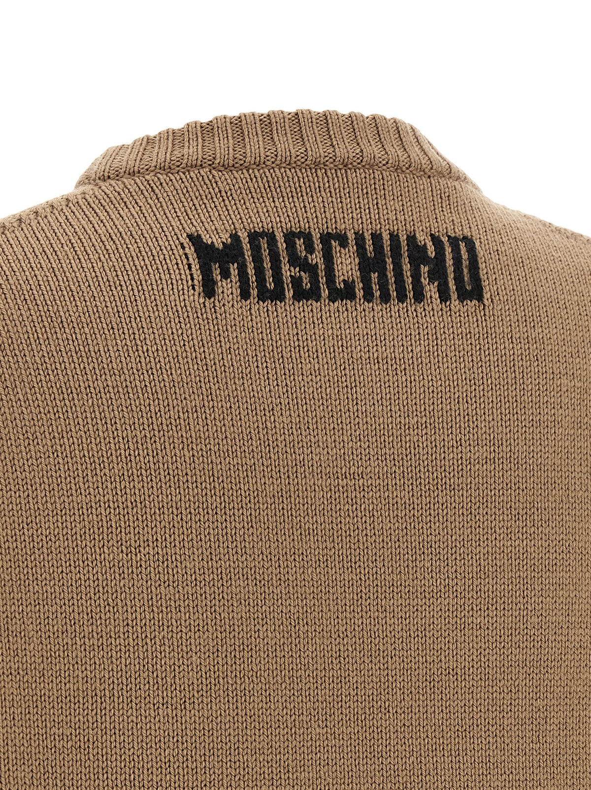 Moschino Beige Virgin Wool Women's Cardigan