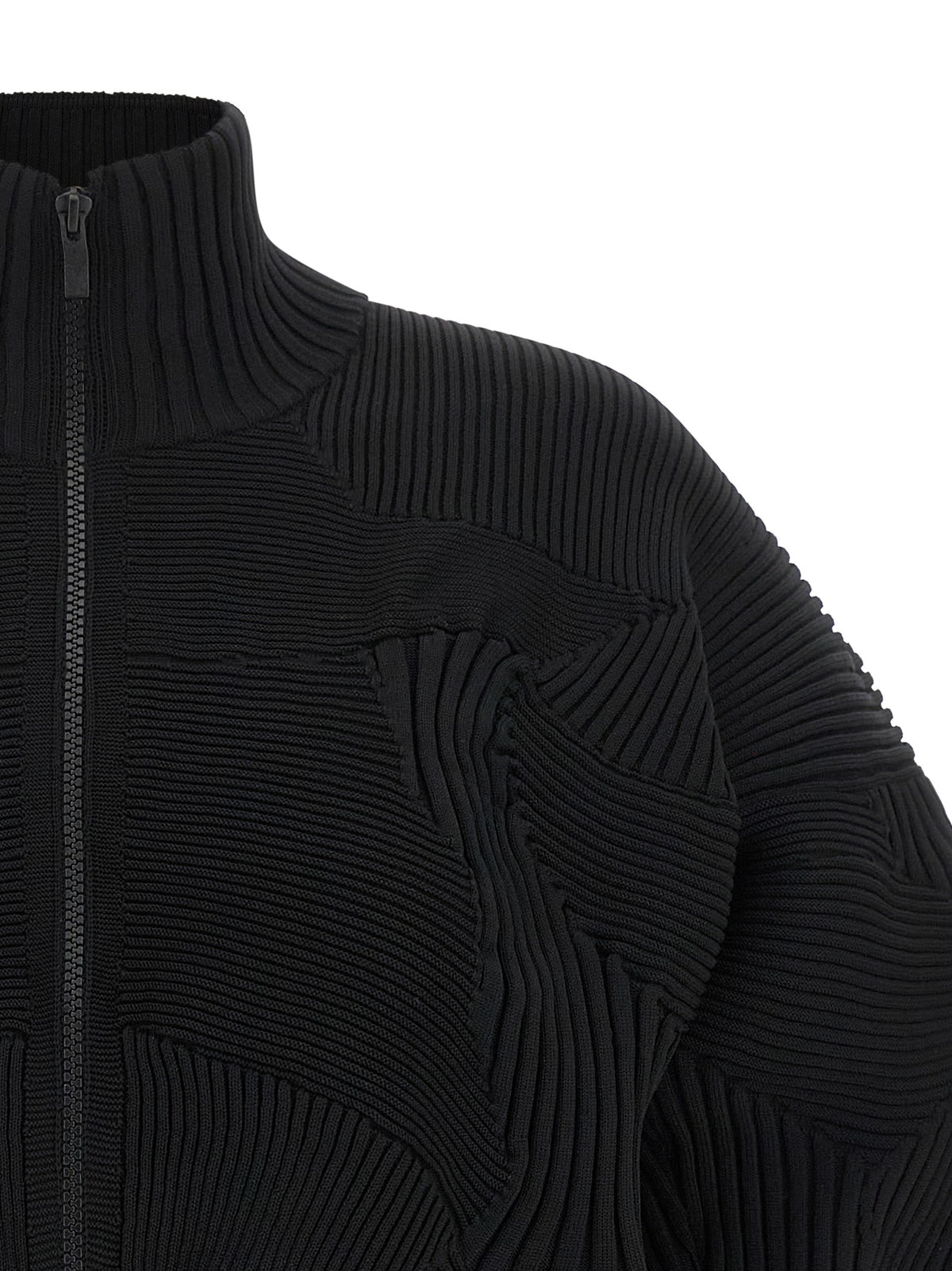 Issey Miyake Black Polyester Full-Length Women's Jacket