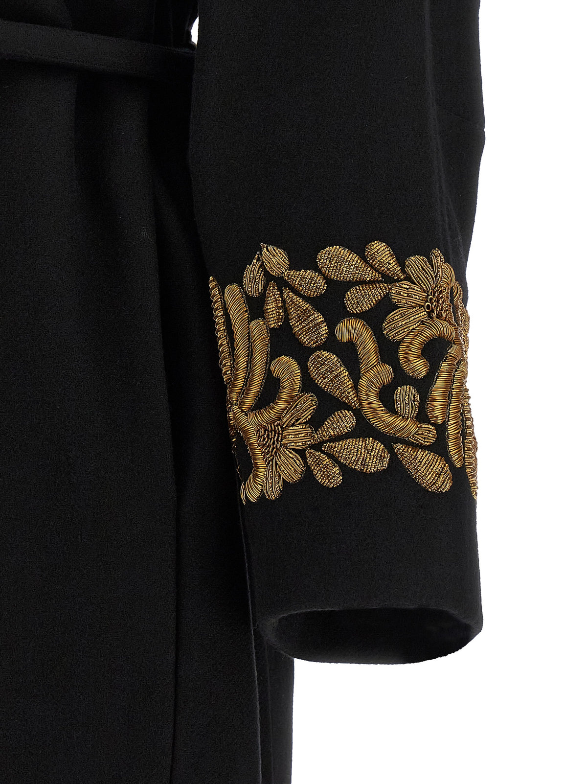 Dries Van Noten Black Wool Women's Coat