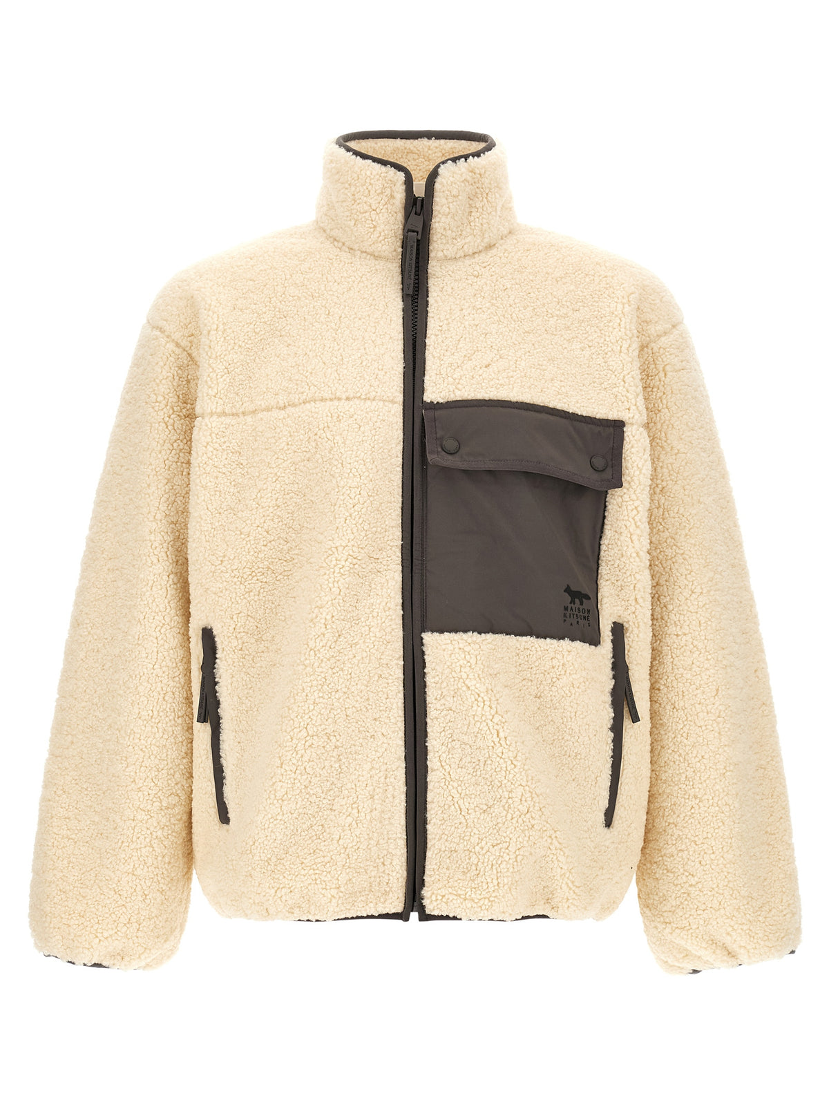 Maison Kitsuné Beige Polyester Full-Length Men's Jacket