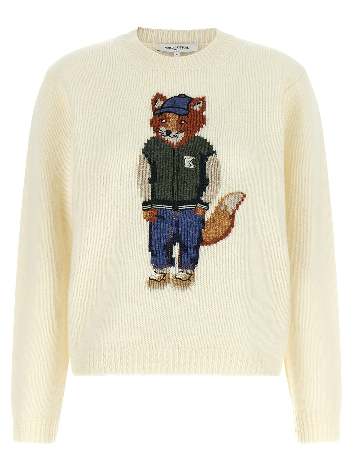 Maison Kitsuné White Wool Women's Cardigan