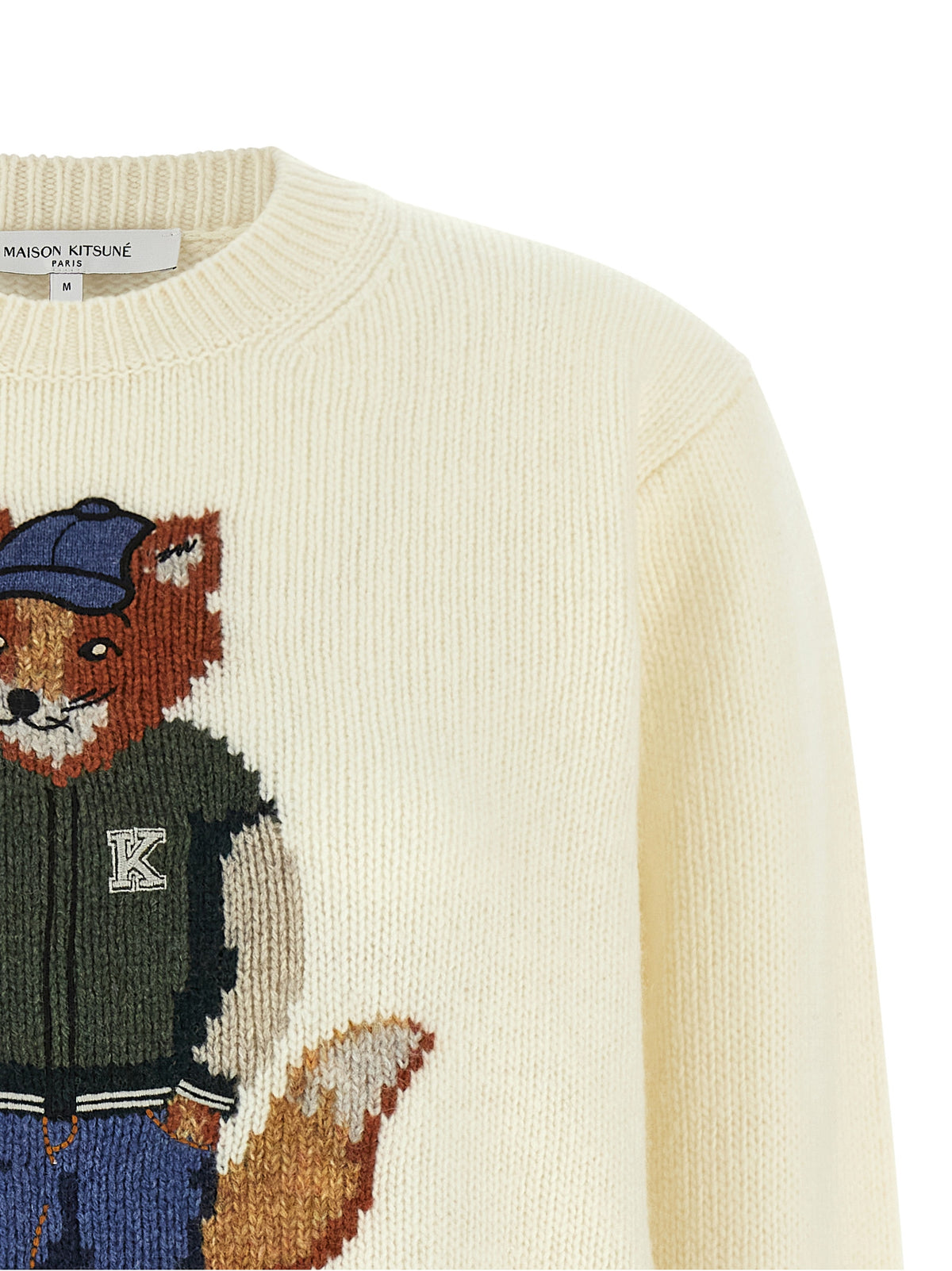 Maison Kitsuné White Wool Women's Cardigan