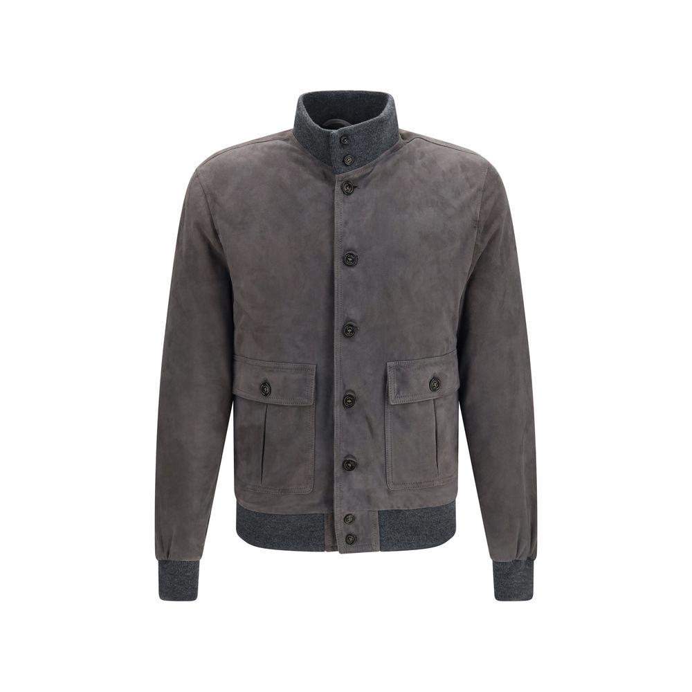 Valstar Brown Calf Leather Bos Taurus Men's Bomber