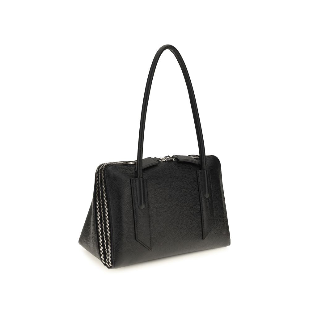The Attico Black Calf Leather Bos Taurus Shoulder Women's Bag