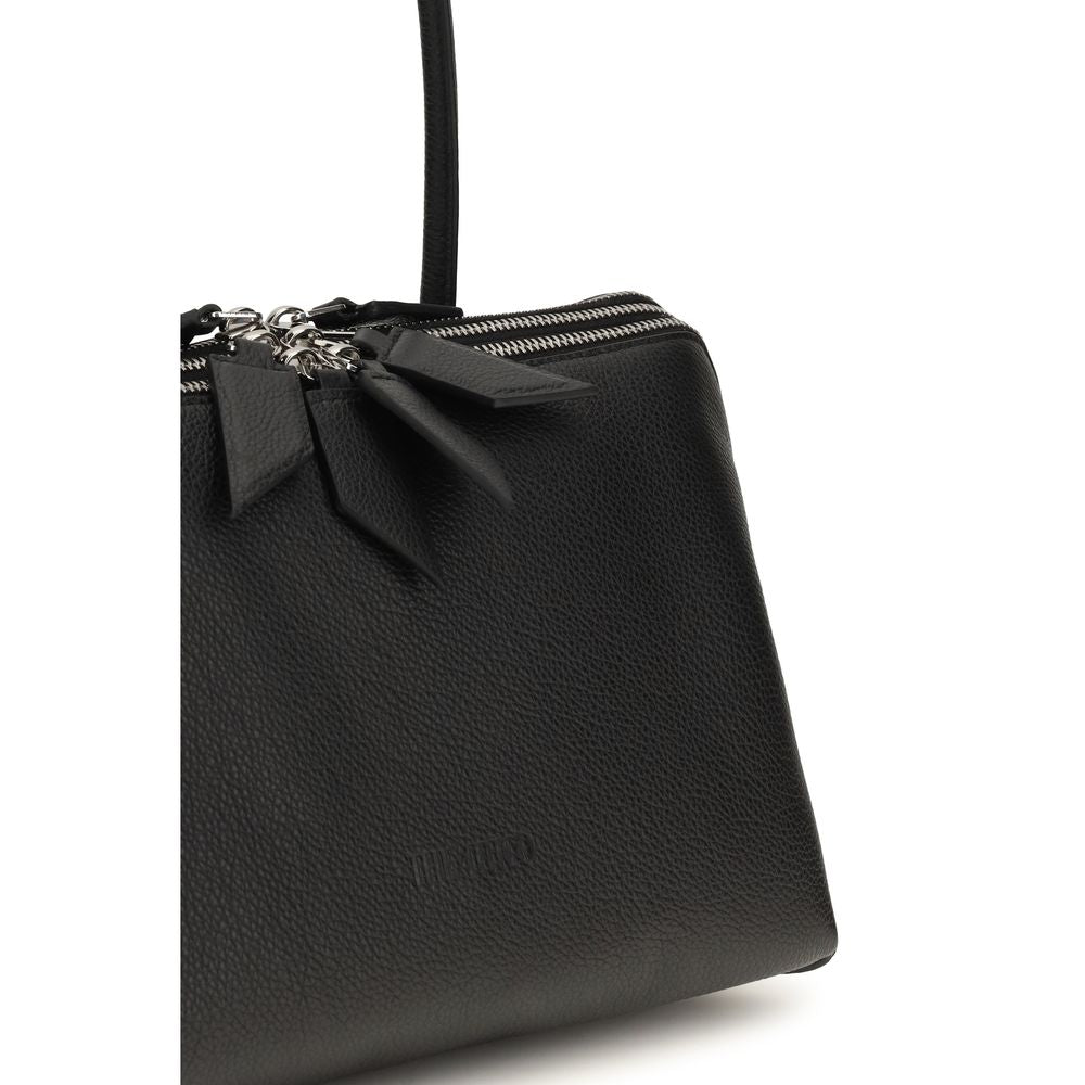 The Attico Black Calf Leather Bos Taurus Shoulder Women's Bag