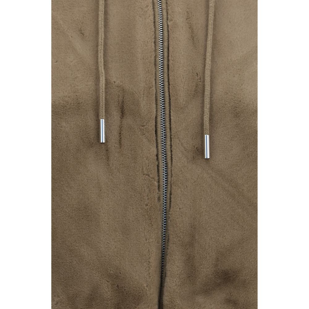 Moose Knuckles Brown Wool Oves Aries Women's Hoodie