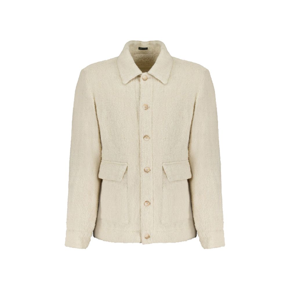 Autore Beige Virgin Wool Full-Length Men's Jacket