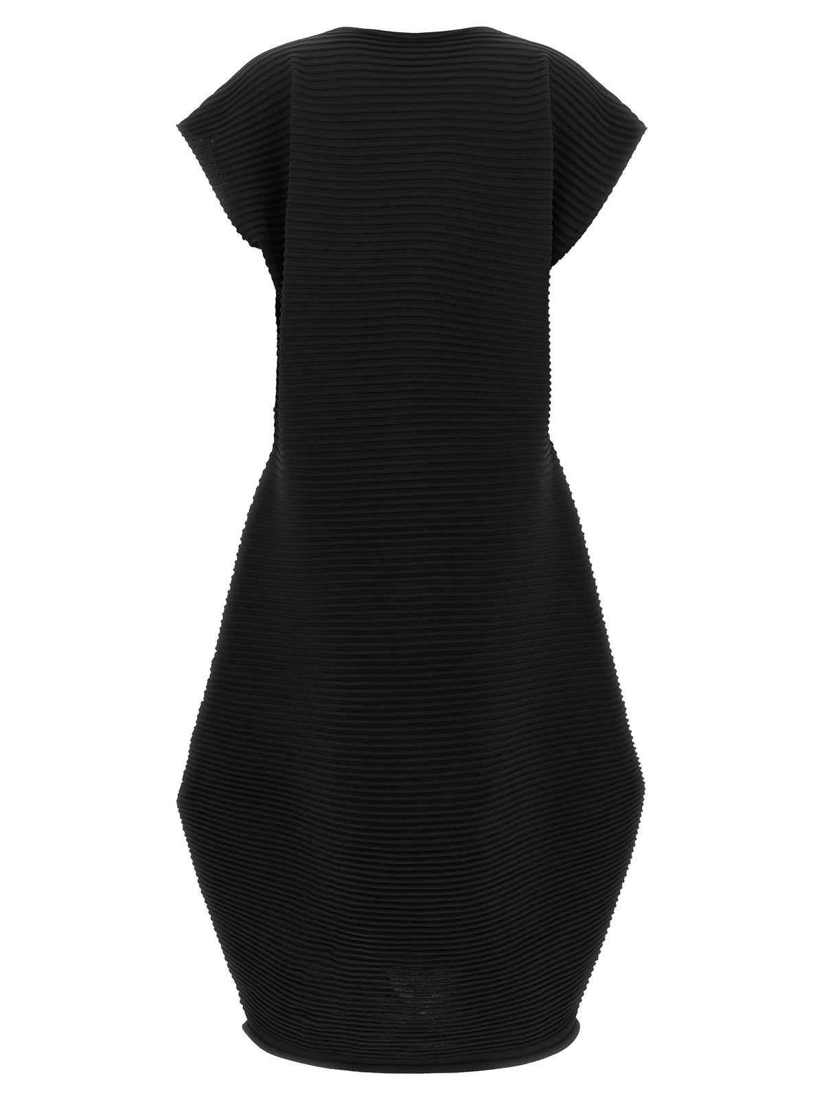PLEATS PLEASE ISSEY MIYAKE Black Polyester Midi Women's Dress