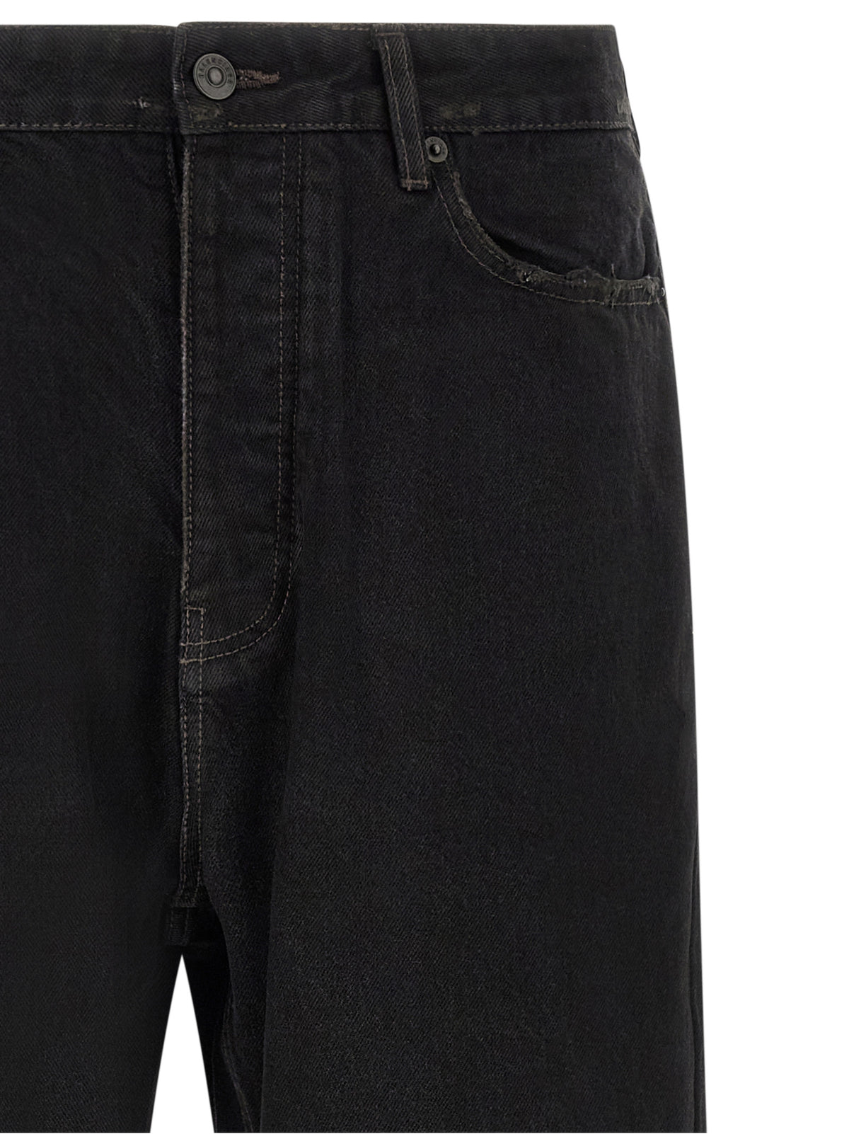 Balenciaga Black Cotton Relaxed Fit Men's Jeans