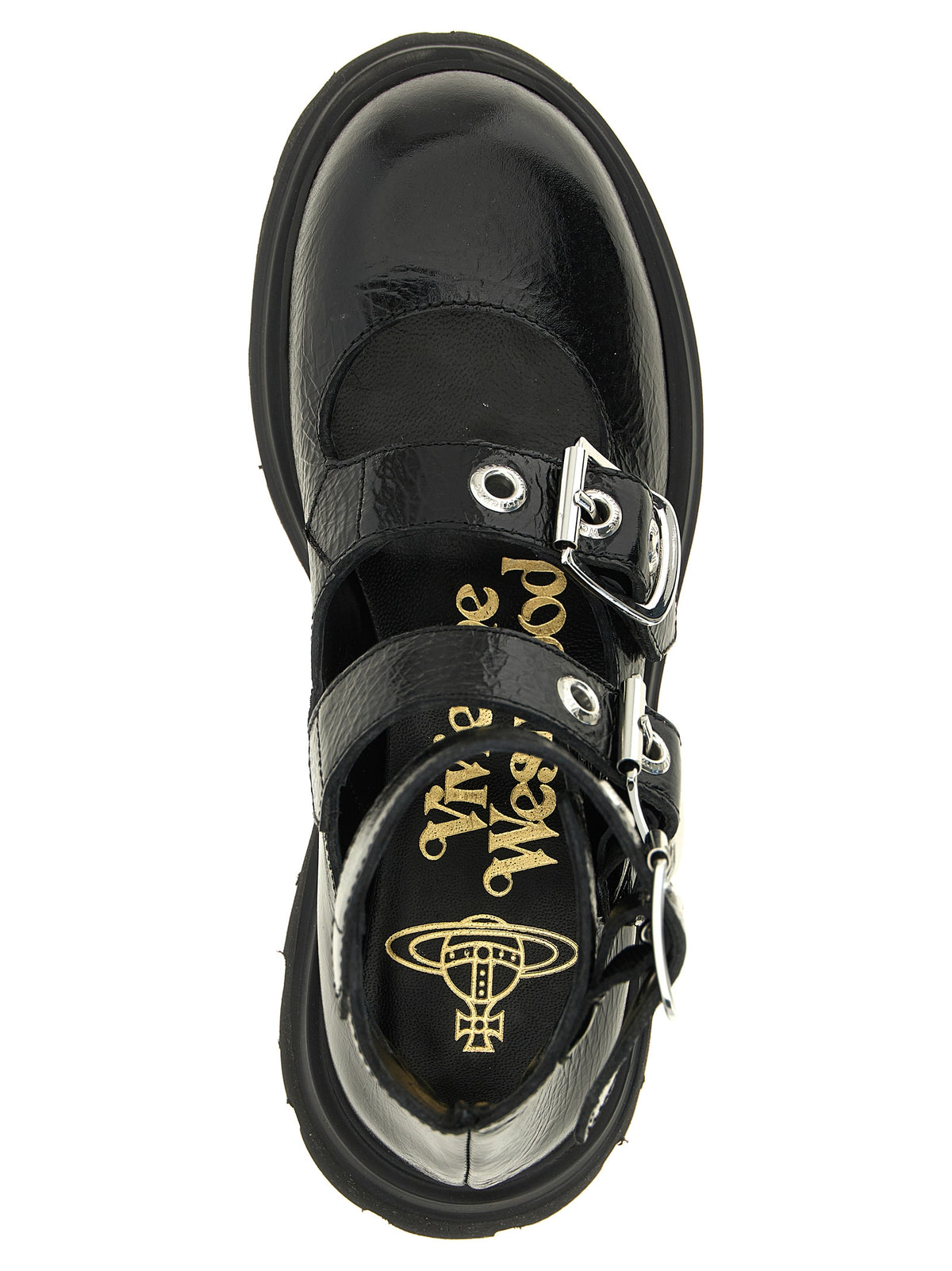 Vivienne Westwood Black Calfskin Ballet Women's Flats