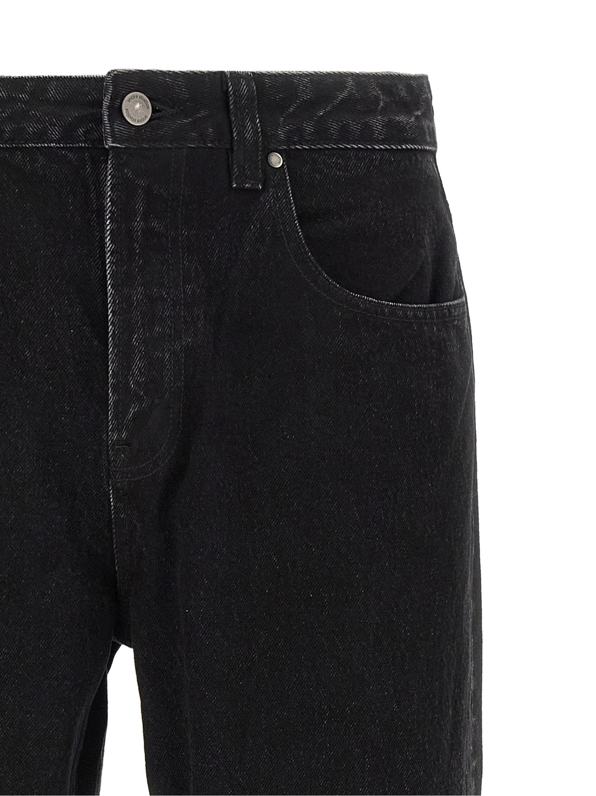 Entire Studios Black Cotton Straight-Leg Men's Jeans