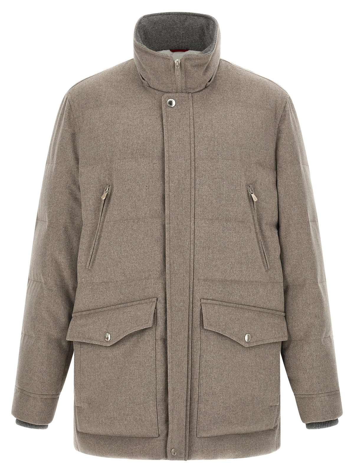 Brunello Cucinelli Beige Wool Men's Parka