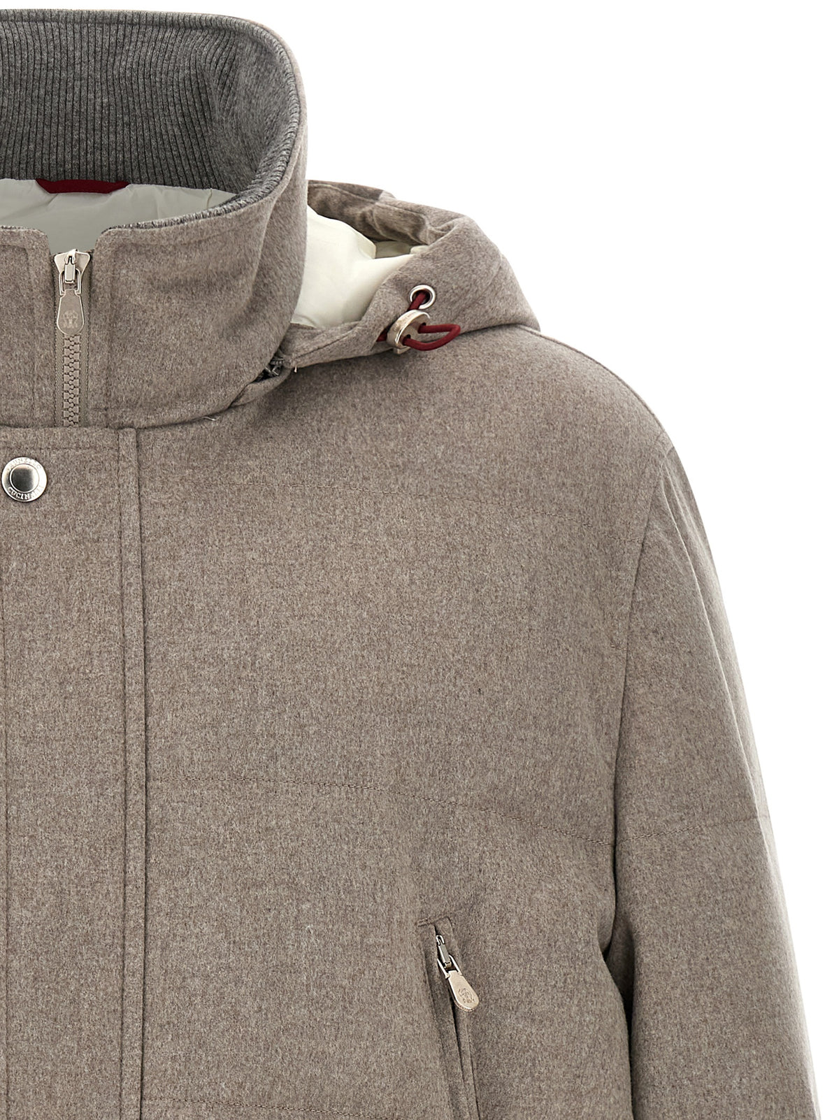 Brunello Cucinelli Beige Wool Men's Parka