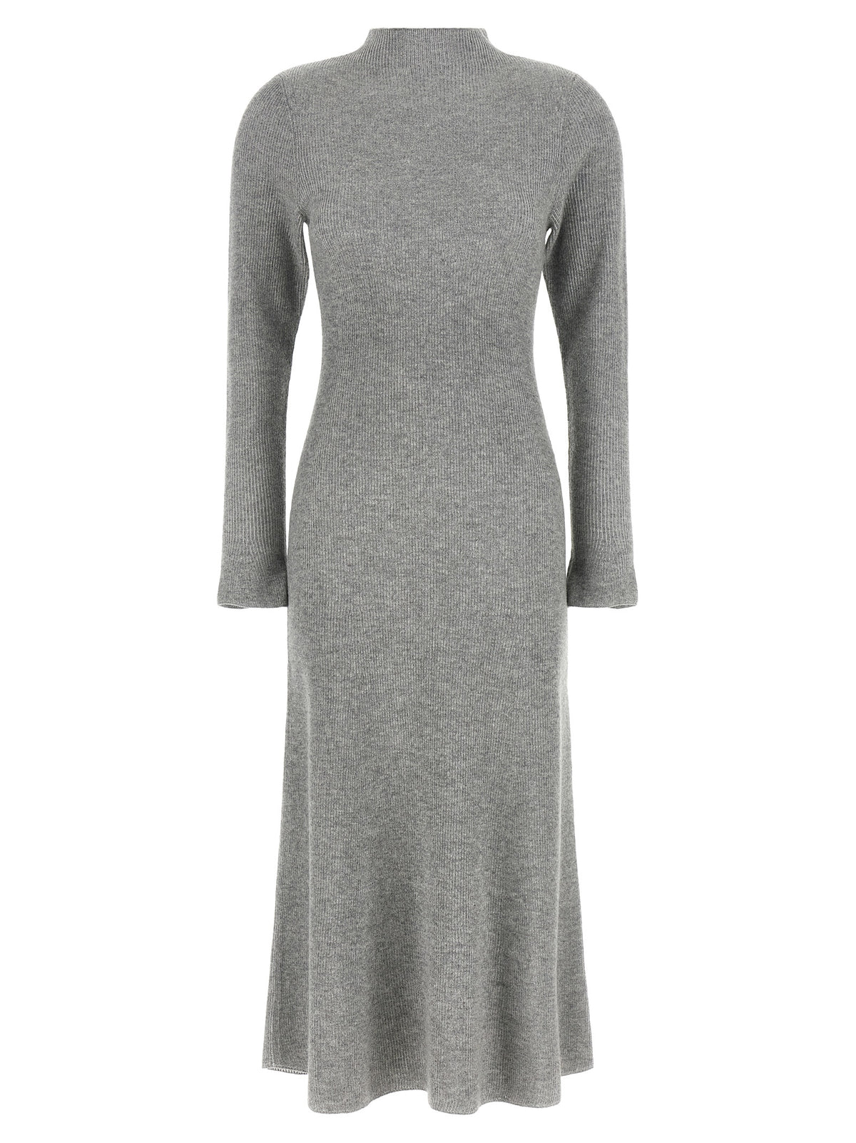 Fabiana Filippi Gray Virgin Wool Midi Women's Dress