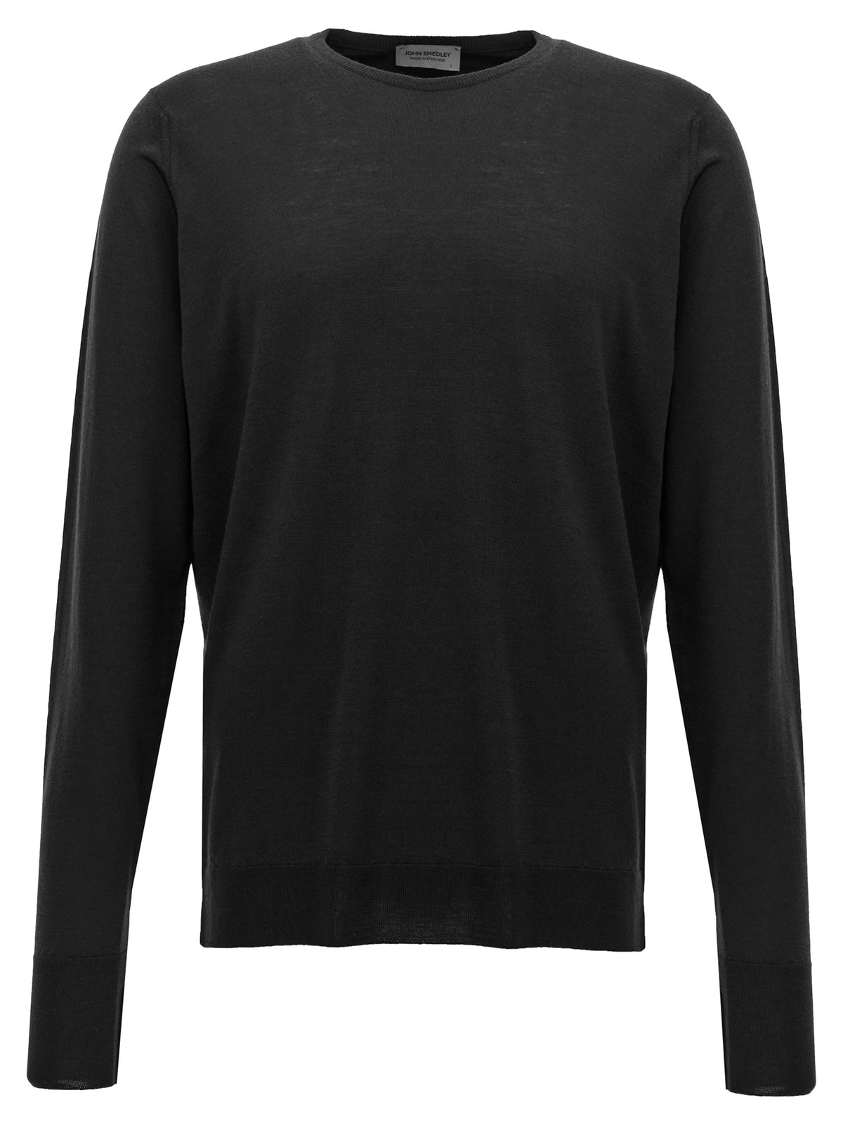 JOHN SMEDLEY Black Merino Wool Men's Cardigan