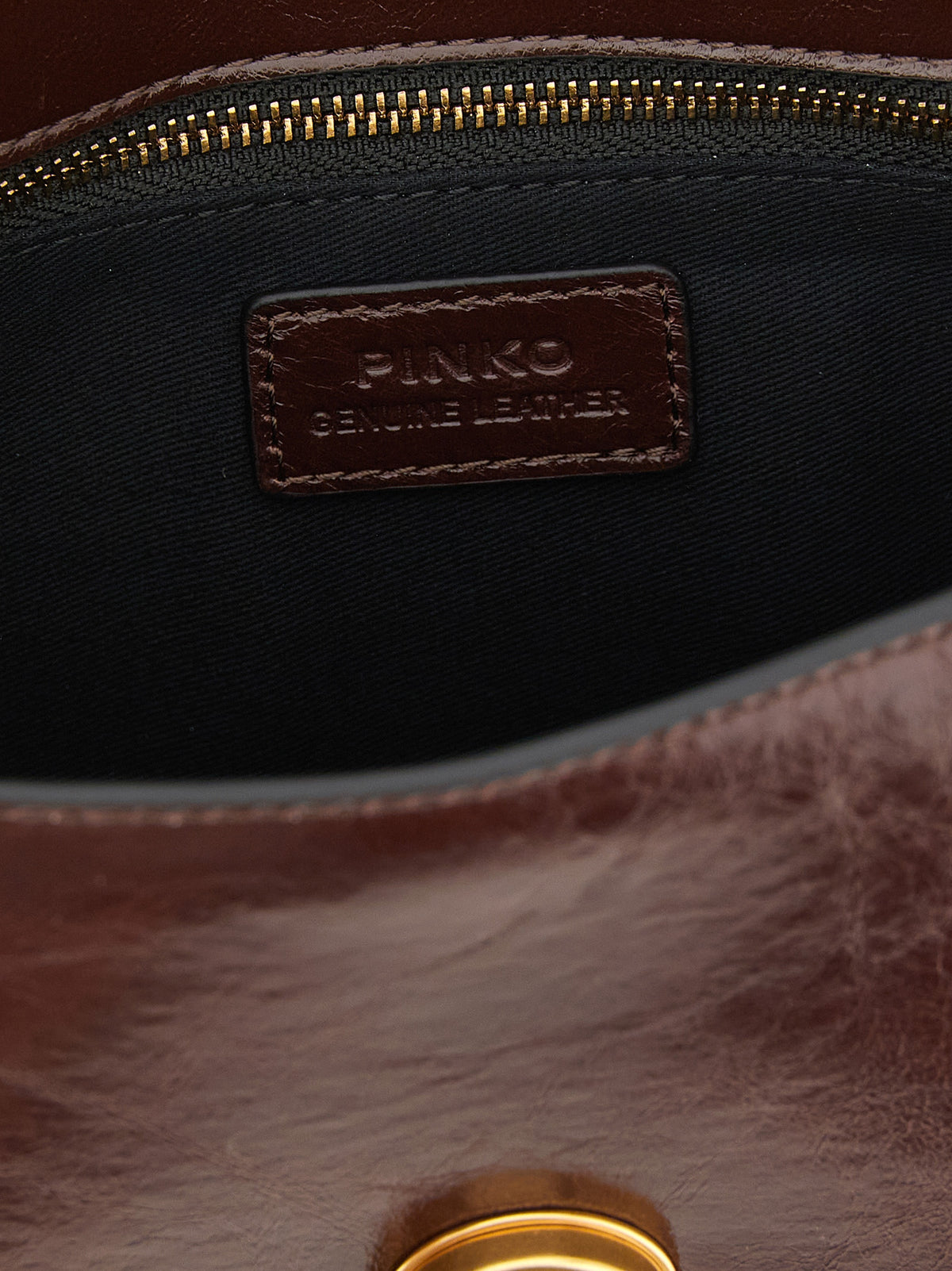 PINKO Bordeaux Calfskin Shoulder Women's Bag