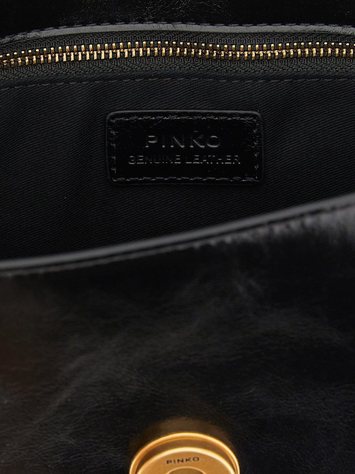 PINKO Black Calfskin Shoulder Women's Bag