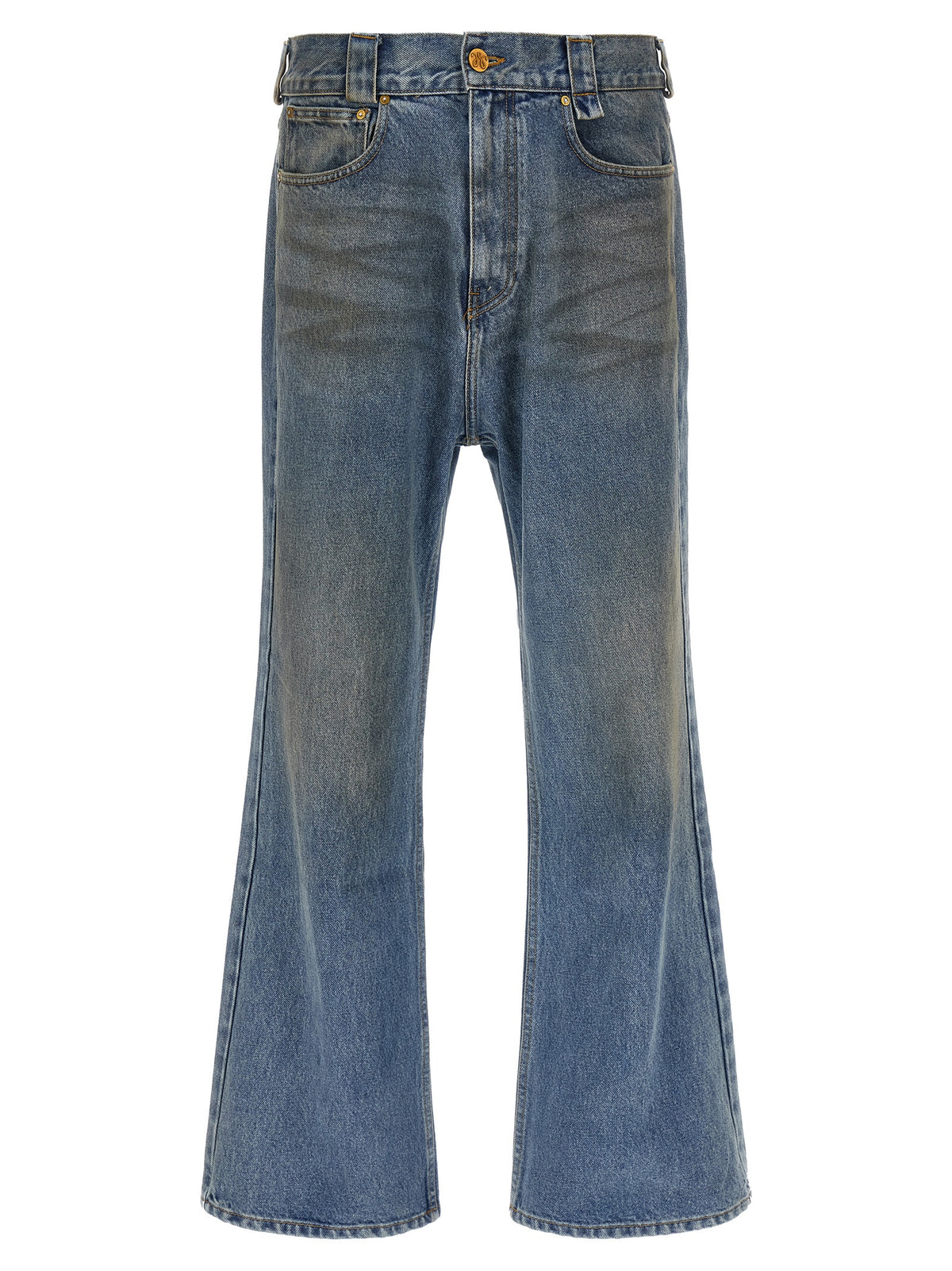 WILLY CHAVARRIA Blue Cotton Flared Men's Jeans